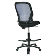 Big Man's Dark AirGrid Back with Black Mesh Seat Drafting Chair