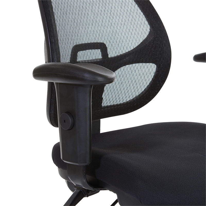 Ergonomic Task Office Chair with Adjustable Arms in Coal Black
