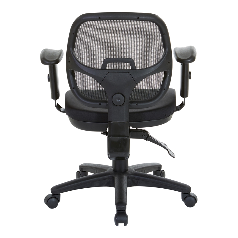 Ergonomic Task Office Chair with Adjustable Arms in Coal Black