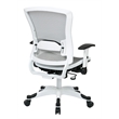 Managers White Office Chair with Padded Mesh Seat