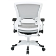 Managers White Office Chair with Padded Mesh Seat