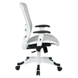 Managers White Office Chair with Padded Mesh Seat