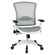 Managers White Office Chair with Padded Mesh Seat