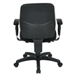 Deluxe Task Office Chair with Ratchet Back Height in Coal Black Fabric