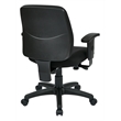 Deluxe Task Office Chair with Ratchet Back Height in Coal Black Fabric