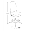 Office Star Dual Function Ergonomic Office Chair in Black Fabric