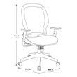 Office Star AirGrid Back and Mesh Fabric Seat Office Chair in Black