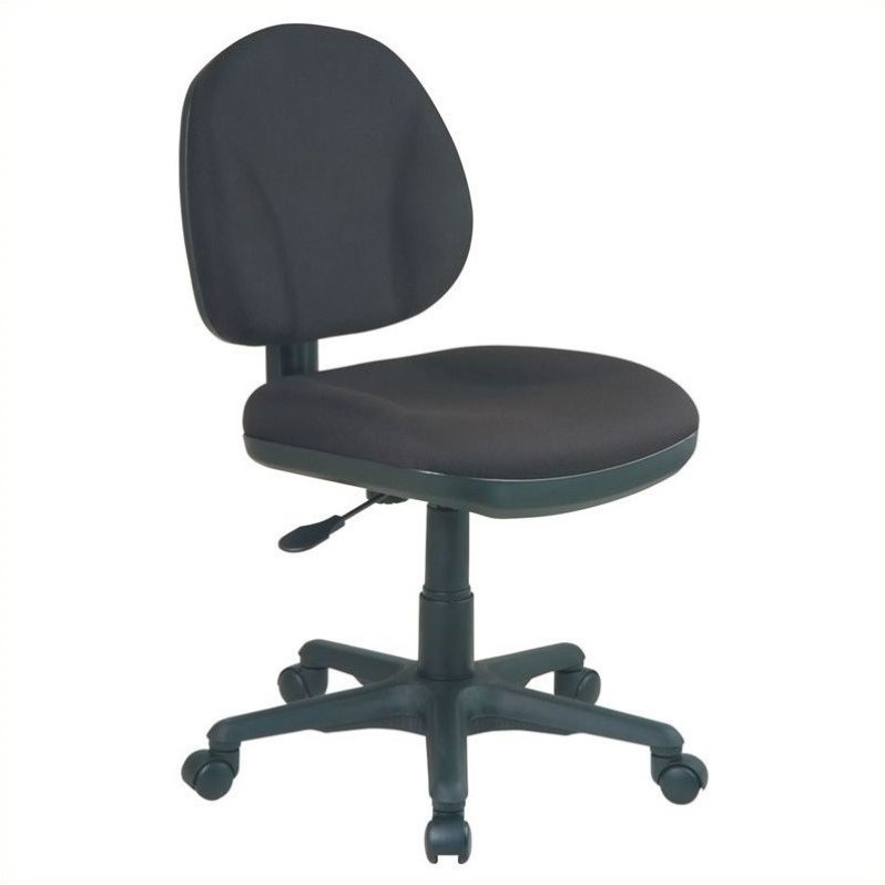 Furniture Palace Sculptured Task Office Chair Without Arms In Black