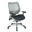Unique Self Adjusting SpaceFlex Fog Plastic Black Back Managers Chair