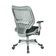 Unique Self Adjusting SpaceFlex Fog Plastic Black Back Managers Chair