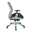 Unique Self Adjusting SpaceFlex Fog Plastic Black Back Managers Chair