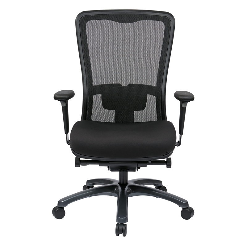 ProGrid High Back Office Chair in Coal Black Fabric