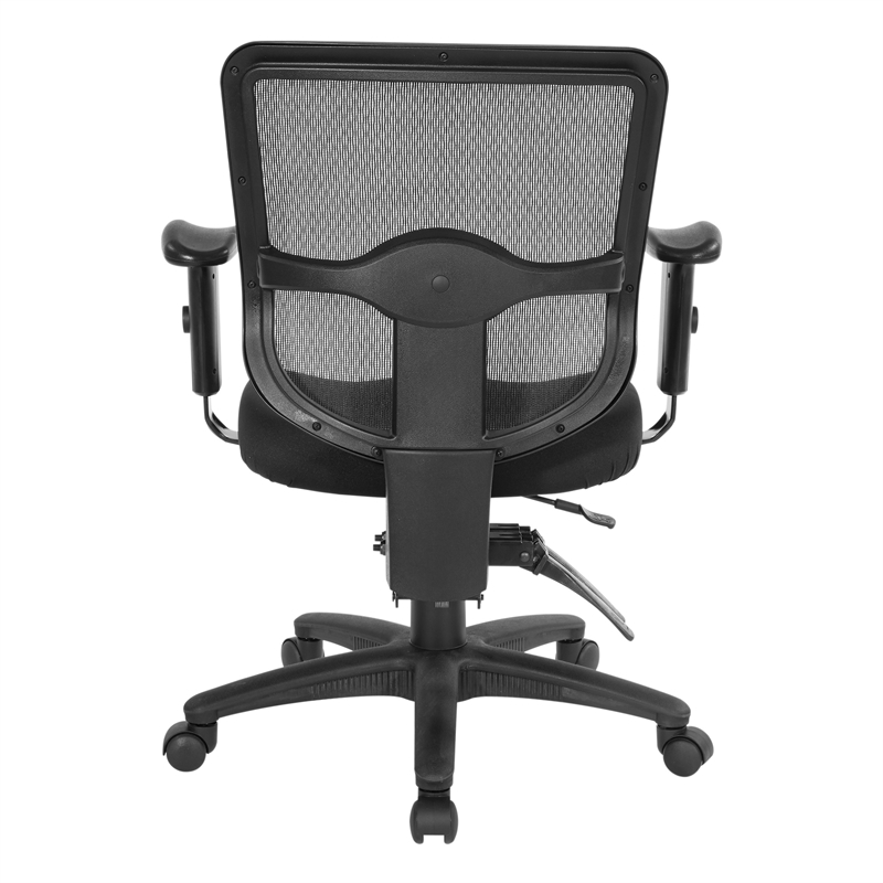 Ergonomic Task Office Chair with ProGrid Back in Coal Black Fabric