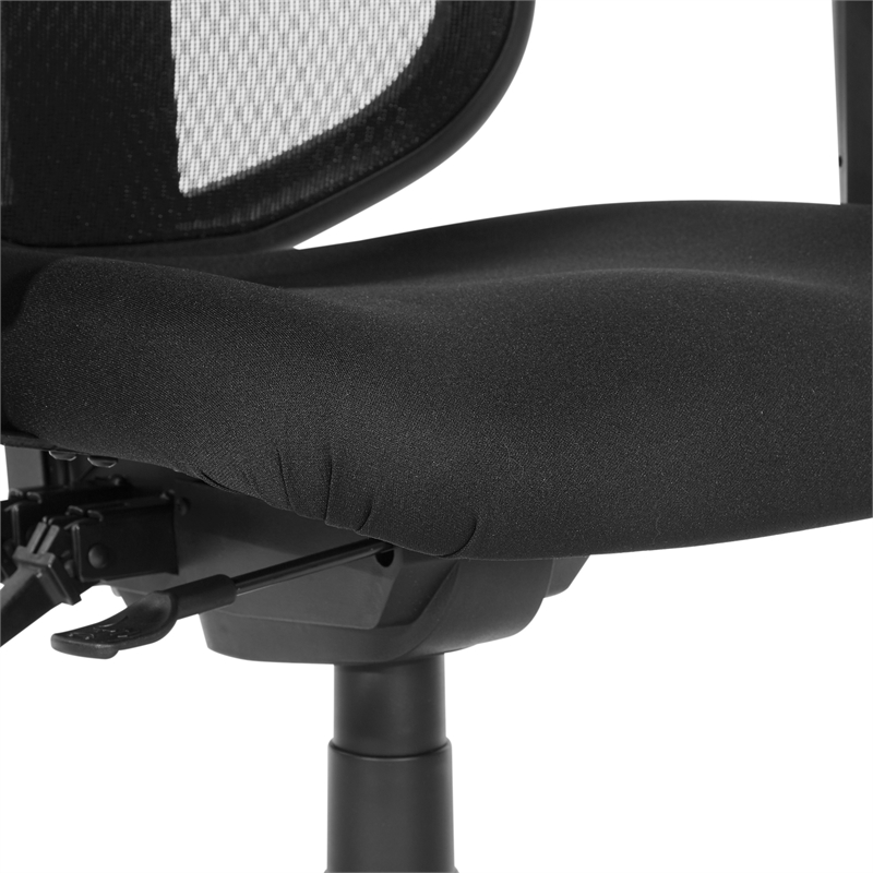 Ergonomic Task Office Chair with ProGrid Back in Coal Black Fabric