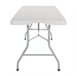6 foot Resin Multi Purpose Center Light Gray Fold Table with Wheels
