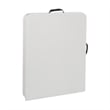 6 foot Resin Multi Purpose Center Light Gray Fold Table with Wheels
