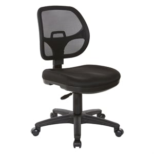 Mesh Screen Back Task Office Chair in Black Fabric