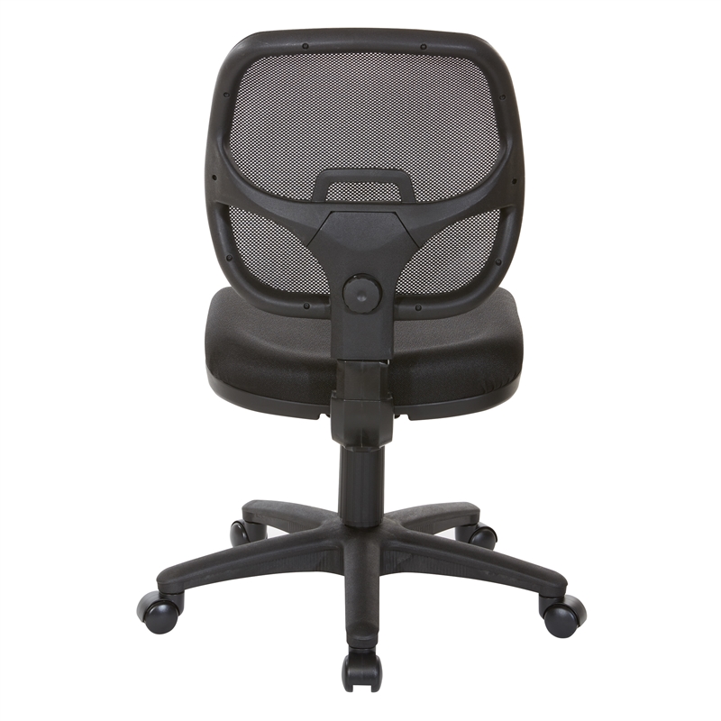 Mesh Screen Back Task Office Chair in Black Fabric