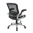 Screen Back and Bonded Leather Seat Managers Chair in Black