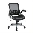 Screen Back and Bonded Leather Seat Managers Chair in Black