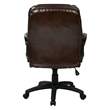 Faux Leather Chocolate Brown Managers Chair with Padded Arms
