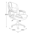 Faux Leather Chocolate Brown Managers Chair with Padded Arms