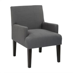 Main Street Guest Chair in Woven Charcoal Gray Fabric