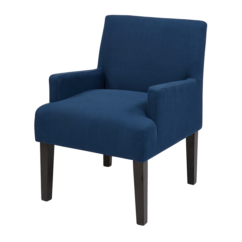Main Street Guest Chair in Woven Indigo Blue Fabric