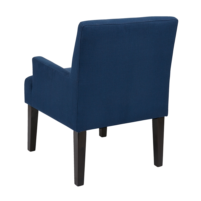 Main Street Guest Chair in Woven Indigo Blue Fabric