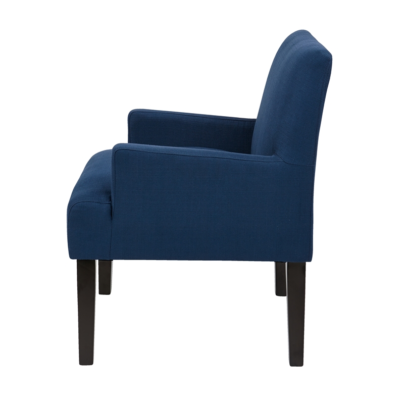 Main Street Guest Chair in Woven Indigo Blue Fabric