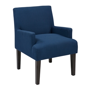 Main Street Guest Chair in Woven Indigo Blue Fabric