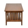Sierra Ash Brown Wood  Mission Style Coffee Table in Engineered Wood