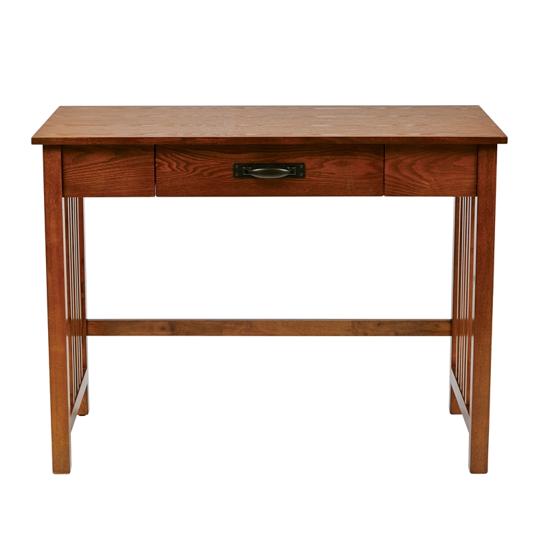 Sierra Writing Desk in Ash Brown Finish with Pull Out Drawer and Solid Wood Legs