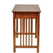 Sierra Writing Desk in Ash Brown Finish with Pull Out Drawer and Solid Wood Legs