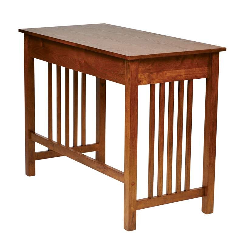 Sierra Writing Desk in Ash Brown Finish with Pull Out Drawer and Solid Wood Legs
