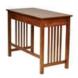 Sierra Writing Desk in Ash Brown Finish with Pull Out Drawer and Solid Wood Legs