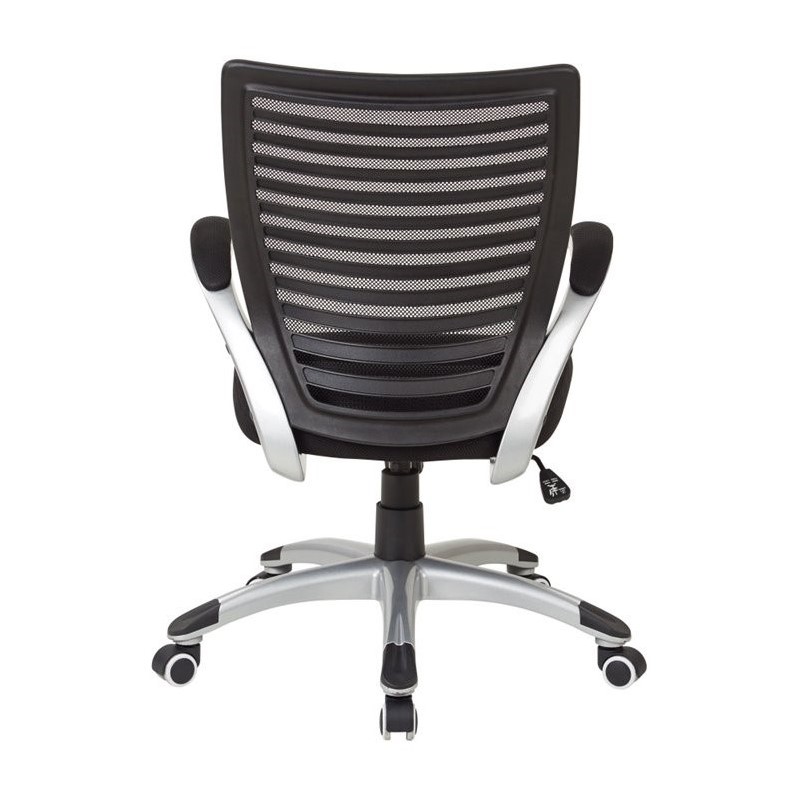 Mesh Seat and Screen Back Managers Chair in Black