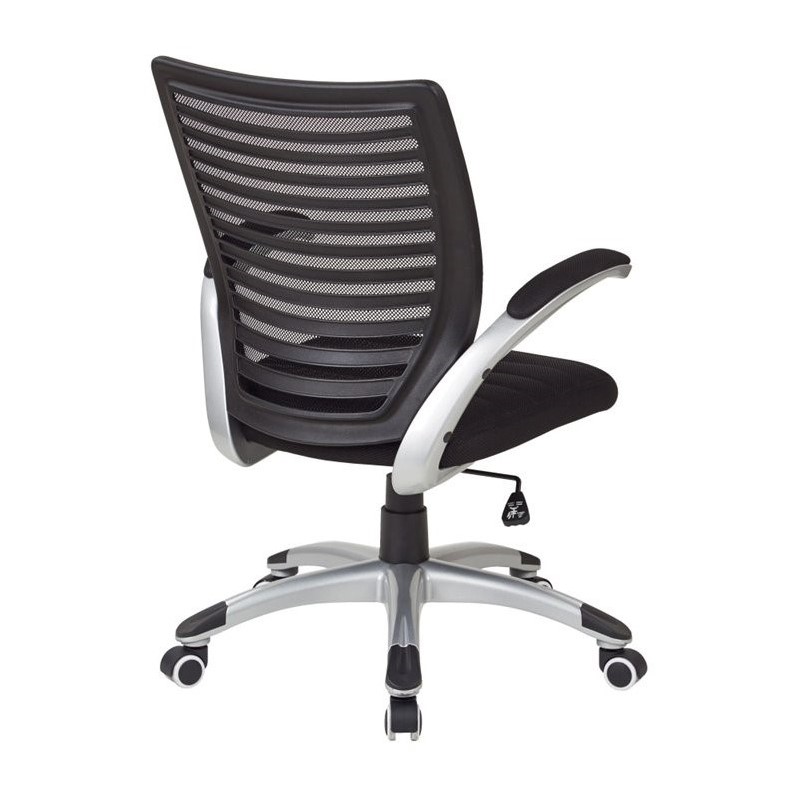 Mesh Seat and Screen Back Managers Chair in Black