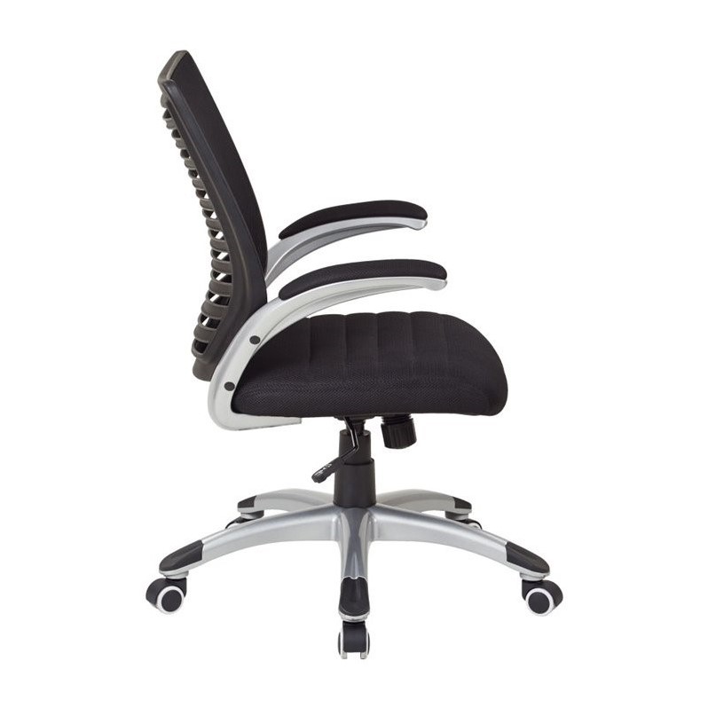 Mesh Seat and Screen Back Managers Chair in Black