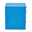22 in Pencil Box Storage Metal File Cabinet in Blue Finish