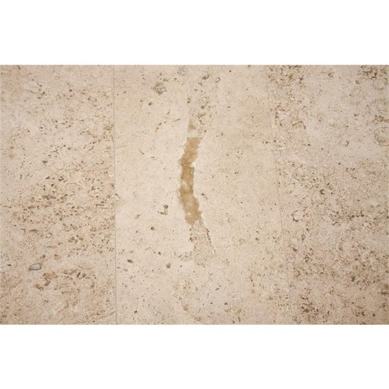 Riverside Furniture Capri Round Travertine Stone Top Coffee Table in Alabaster