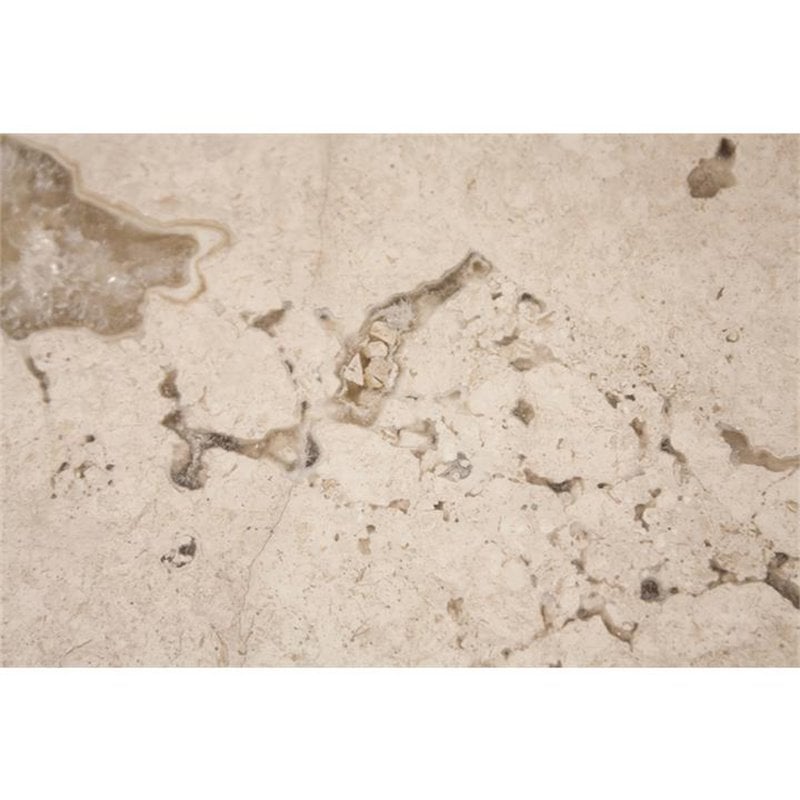 Riverside Furniture Capri  Round Travertine Stone End Table in Alabaster