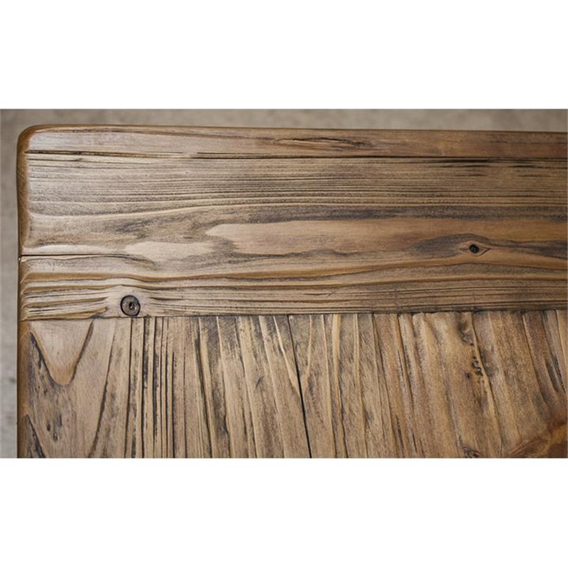 Riverside Furniture Hawthorne Solid Wood Coffee Table in Barnwood Brown