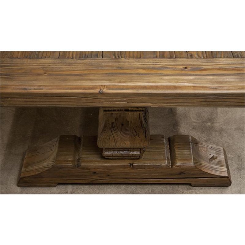 Riverside Furniture Hawthorne Solid Wood Coffee Table in Barnwood Brown