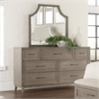 Riverside Furniture Vogue Wood Framed Arch Mirror in Gray Wash