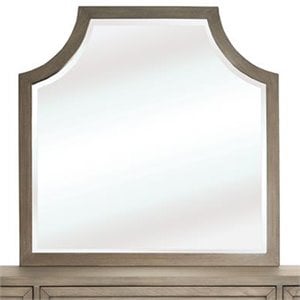 Riverside Furniture Vogue Wood Framed Arch Mirror in Gray Wash