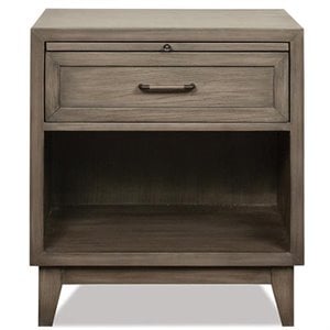 Riverside Furniture Vogue Wood 1-Drawer Nightstand in Gray Wash