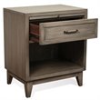 Riverside Furniture Vogue Wood 1-Drawer Nightstand in Gray Wash