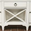 Riverside Furniture Myra Wood Wine Rack Buffet in Natural and Paper White