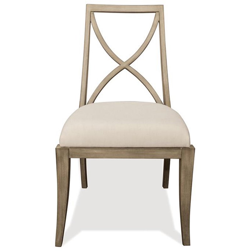 Riverside Furniture Sophie Upholstered Wood Dining Side Chair in Natural
